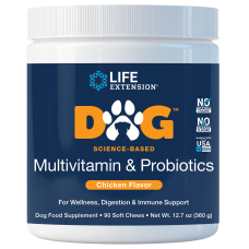 Life Extension DOG Multivitamin & Probiotics, 90 soft chews